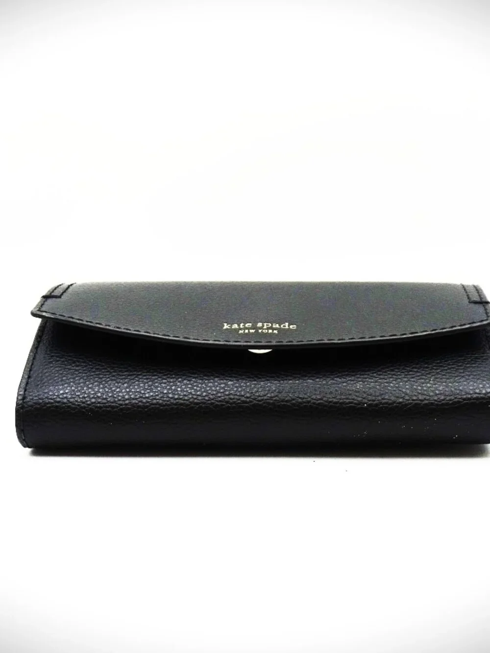 KATE SPADE Eva Genuine Pebble Black Leather Crossbody/Wallet